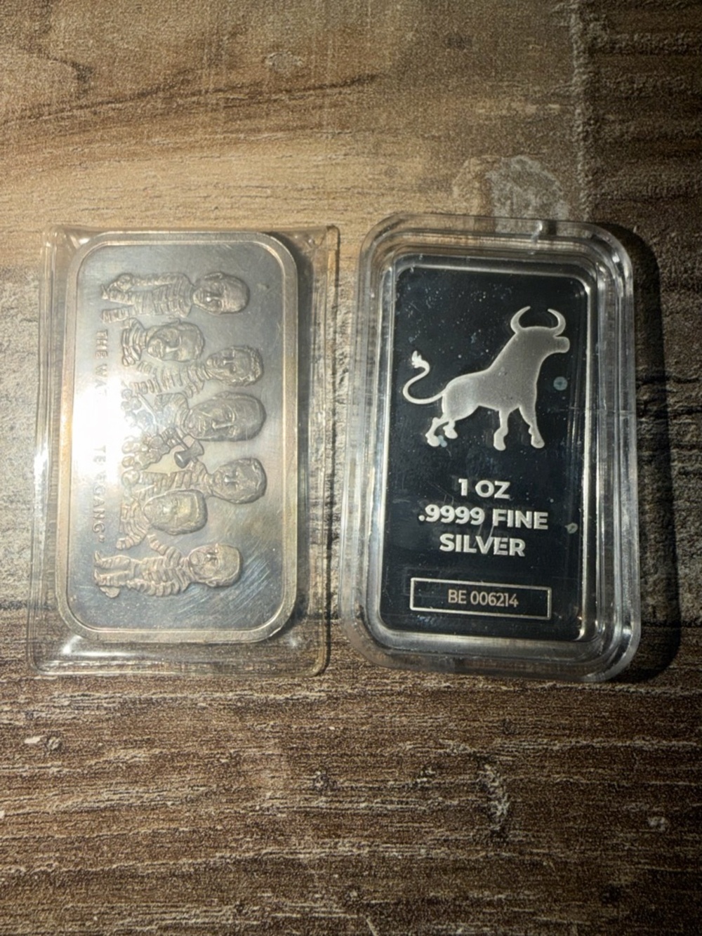 Lot Of 2 Bullion Exchanges Bull & Watergate Gang .999 Fine Silver Bars